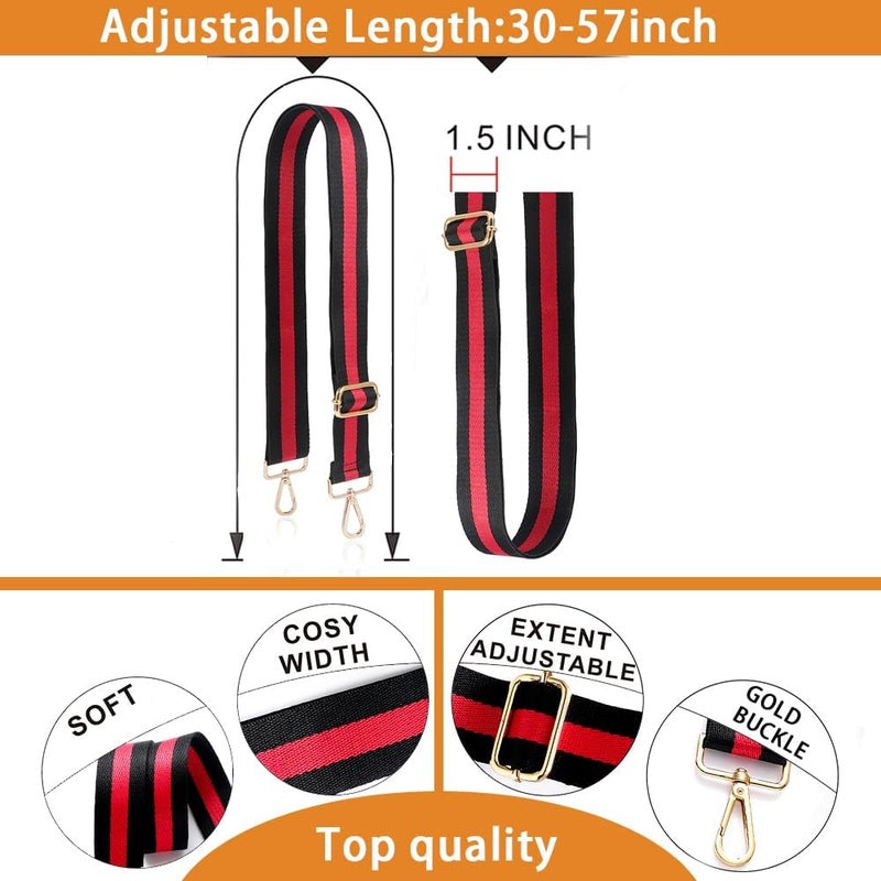 S-Jacorry Purse Strap Replacement Crossbody Wide Shoulder Strap Adjustable Canvas Straps Handbag Strap Replacement Belts - Image 4